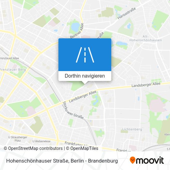 Hohenschönhauser Straße Karte