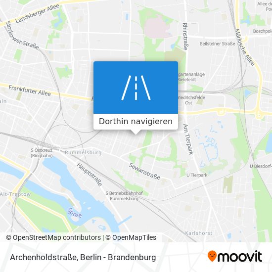 Archenholdstraße Karte