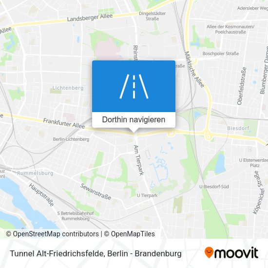Tunnel Alt-Friedrichsfelde Karte
