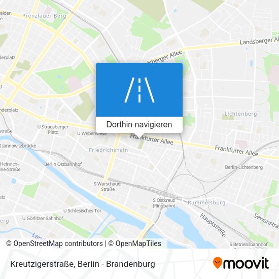 Kreutzigerstraße Karte