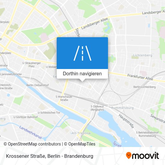 Krossener Straße Karte