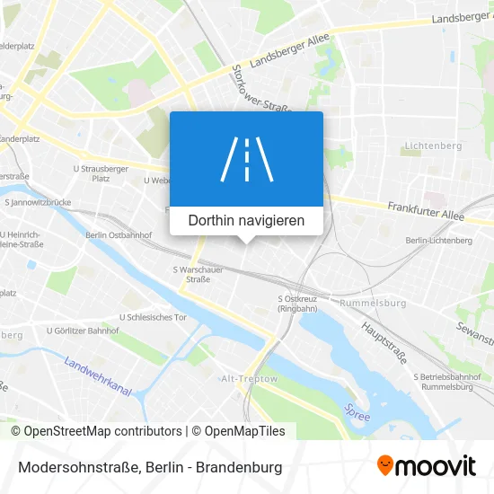 Modersohnstraße Karte