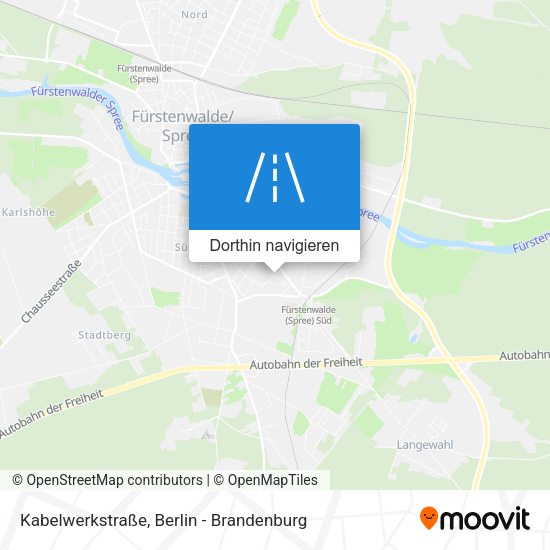 Kabelwerkstraße Karte