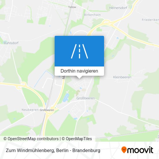 Zum Windmühlenberg Karte