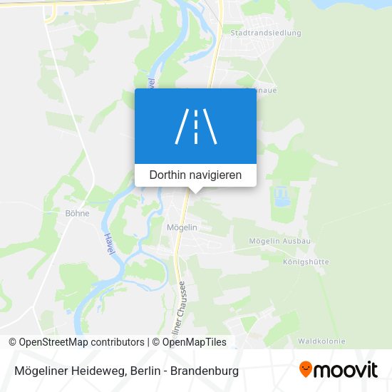 Mögeliner Heideweg Karte
