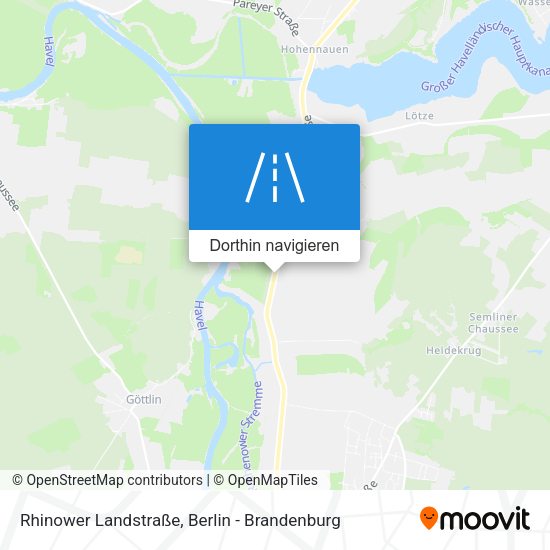 Rhinower Landstraße Karte