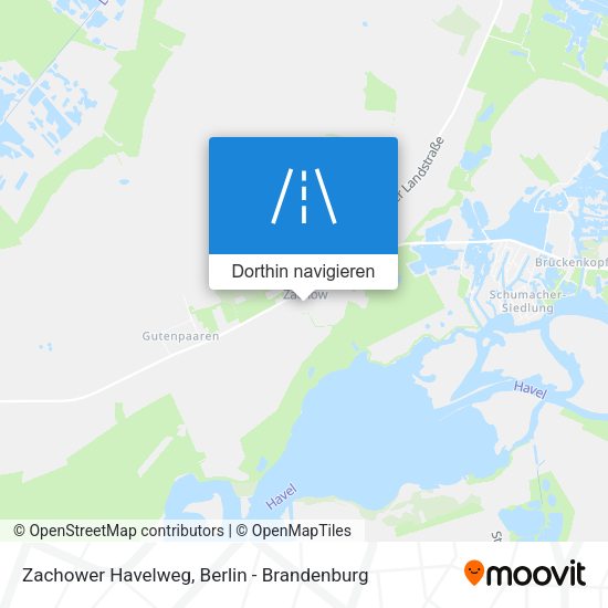 Zachower Havelweg Karte