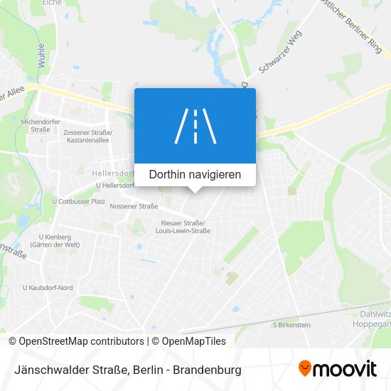 Jänschwalder Straße Karte
