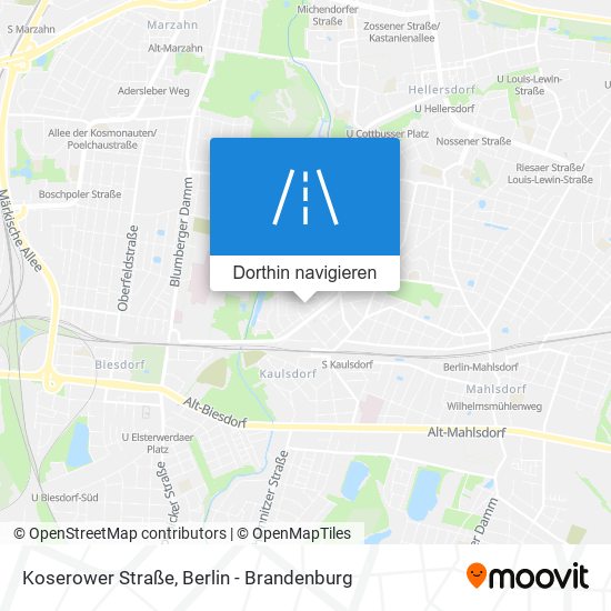 Koserower Straße Karte