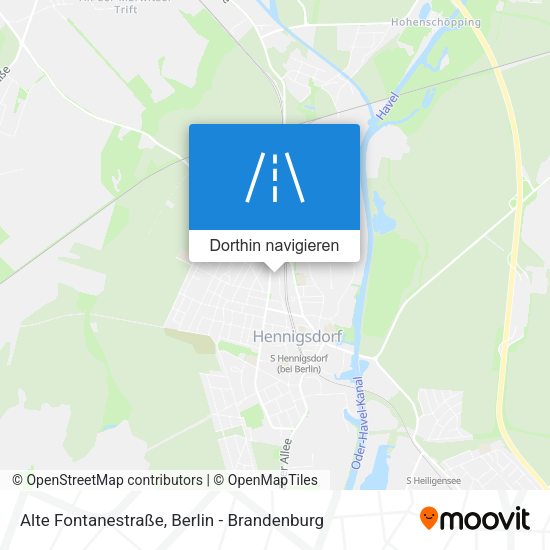 Alte Fontanestraße Karte
