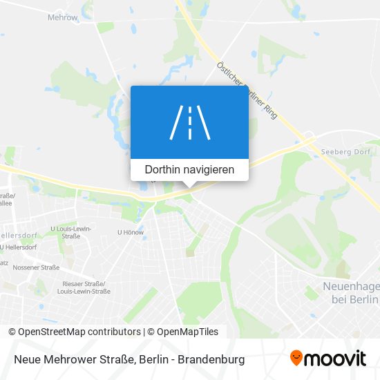 Neue Mehrower Straße Karte