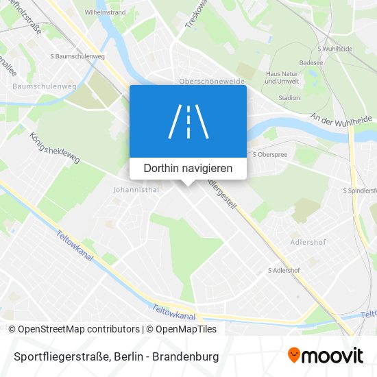 Sportfliegerstraße Karte