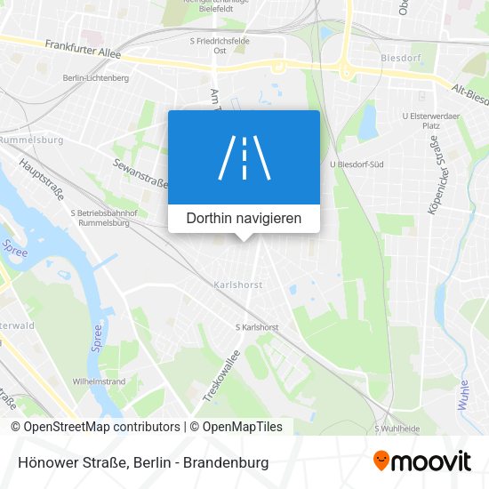 Hönower Straße Karte