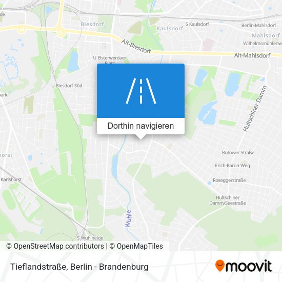 Tieflandstraße Karte