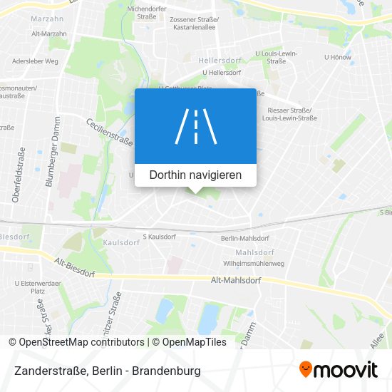 Zanderstraße Karte