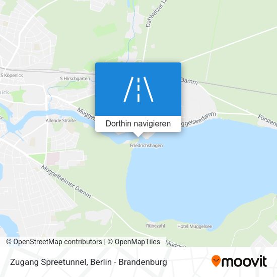 Zugang Spreetunnel Karte