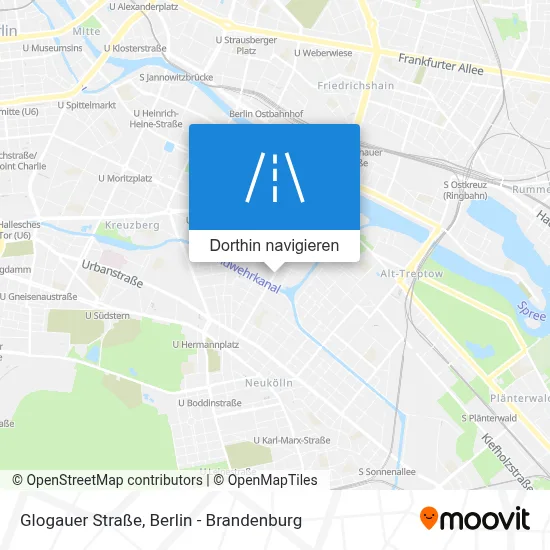 Glogauer Straße Karte