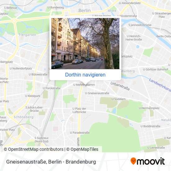 Gneisenaustraße Karte