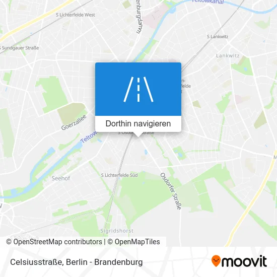 Celsiusstraße Karte