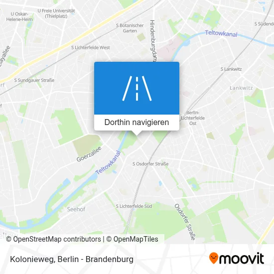 Kolonieweg Karte