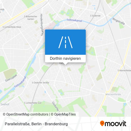 Parallelstraße Karte