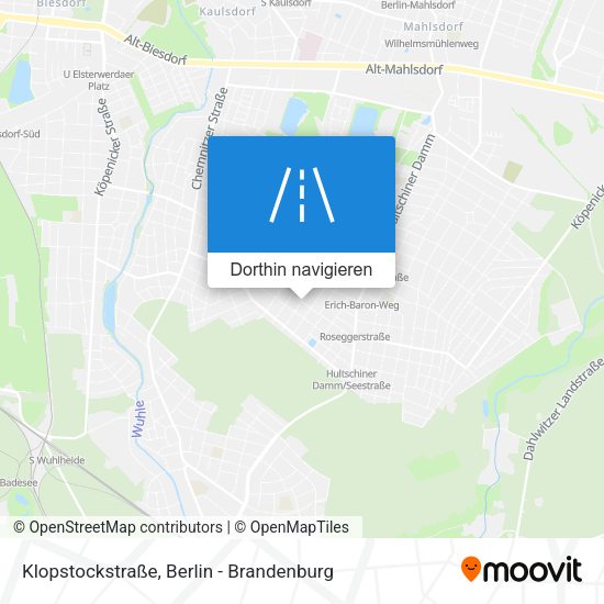 Klopstockstraße Karte