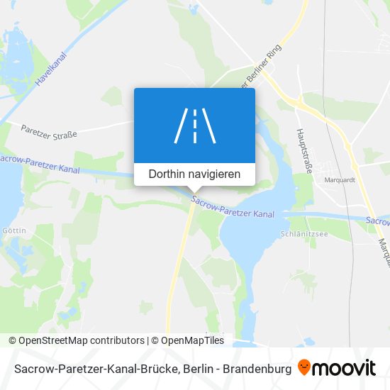 Sacrow-Paretzer-Kanal-Brücke Karte