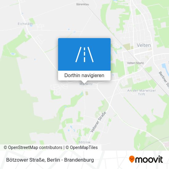 Bötzower Straße Karte