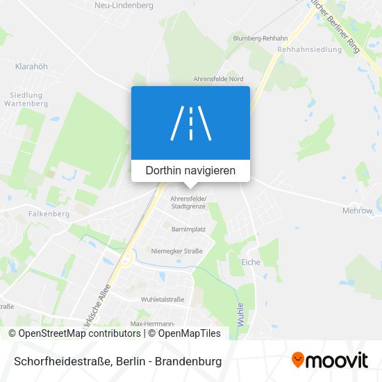Schorfheidestraße Karte