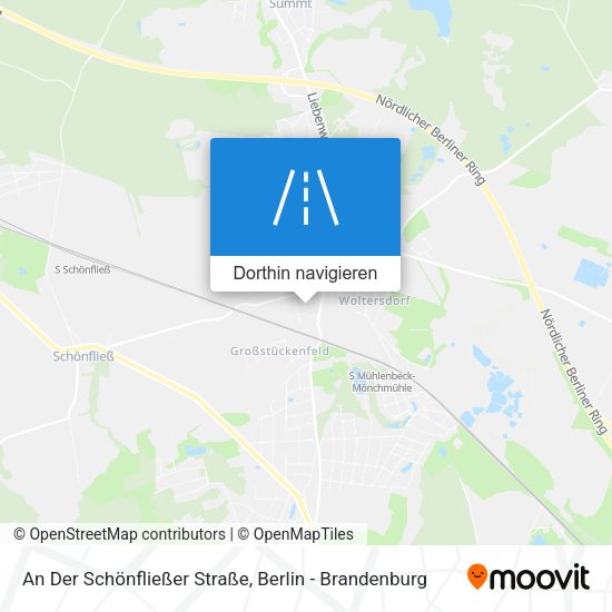 An Der Schönfließer Straße Karte
