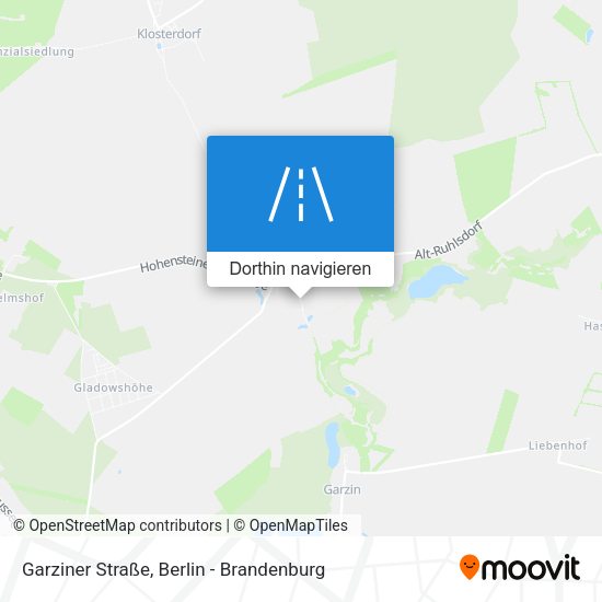 Garziner Straße Karte