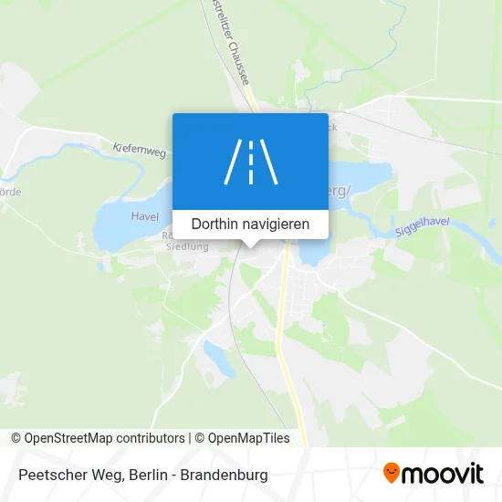 Peetscher Weg Karte