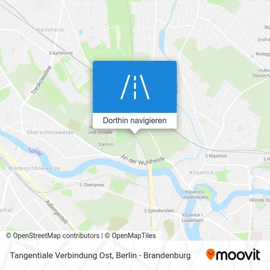 Tangentiale Verbindung Ost Karte