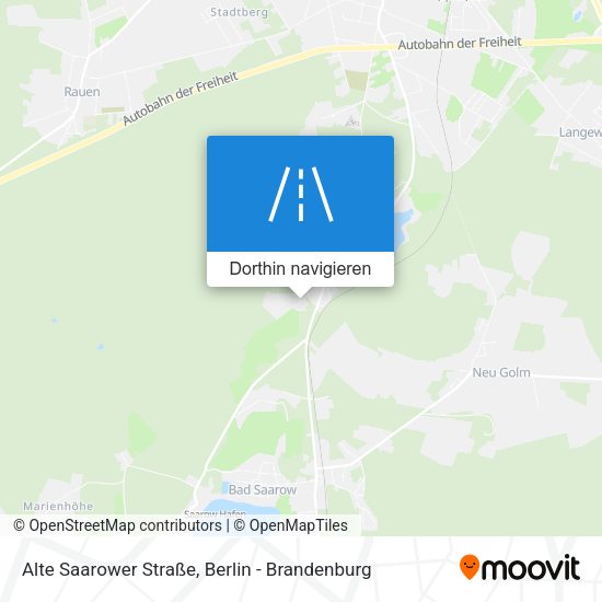 Alte Saarower Straße Karte