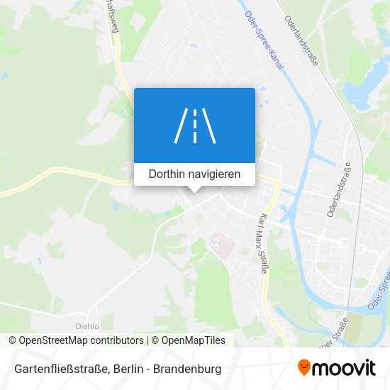 Gartenfließstraße Karte