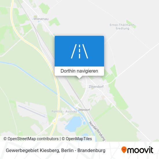 Gewerbegebiet Kiesberg Karte