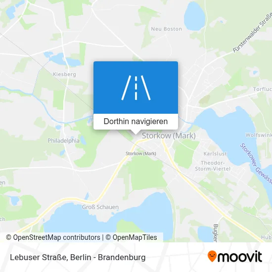 Lebuser Straße Karte