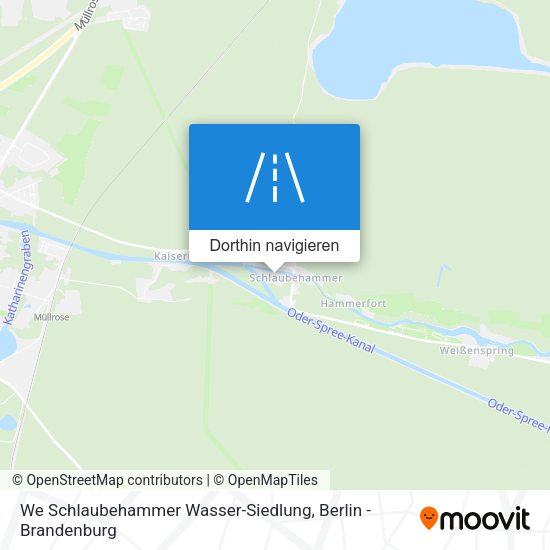 We Schlaubehammer Wasser-Siedlung Karte