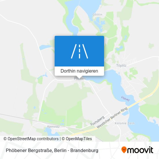 Phöbener Bergstraße Karte