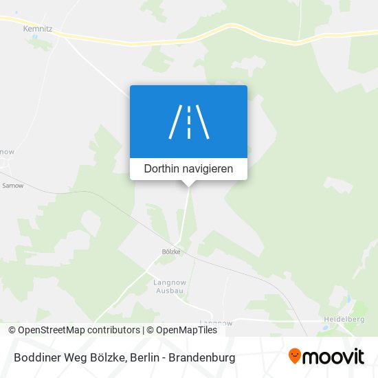 Boddiner Weg Bölzke Karte