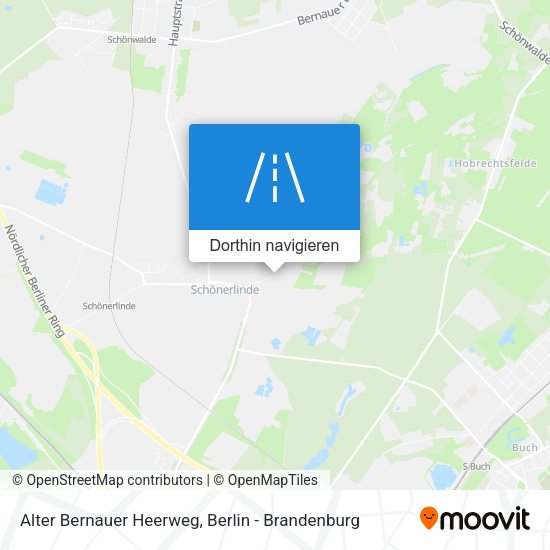 Alter Bernauer Heerweg Karte