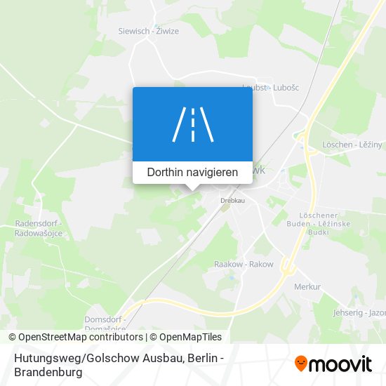 Hutungsweg/Golschow Ausbau Karte