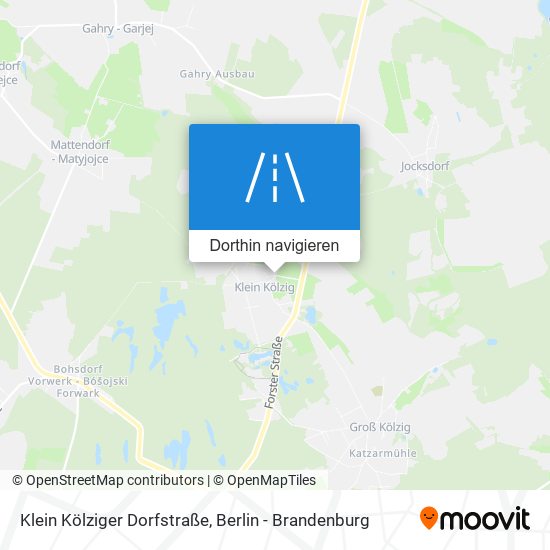 Klein Kölziger Dorfstraße Karte
