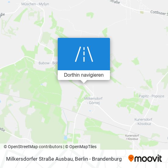 Milkersdorfer Straße Ausbau Karte