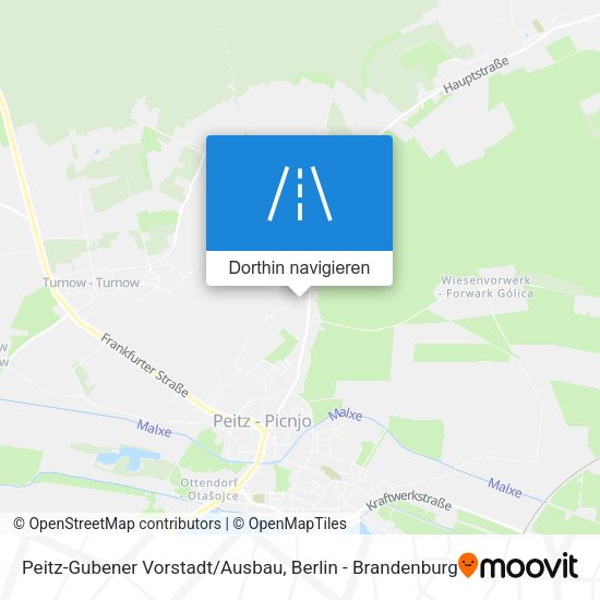 Peitz-Gubener Vorstadt/Ausbau Karte