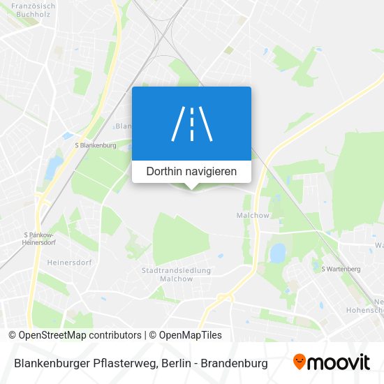 Blankenburger Pflasterweg Karte