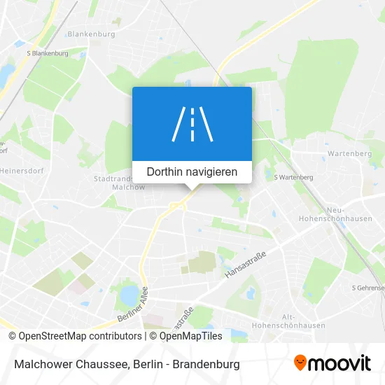 Malchower Chaussee Karte
