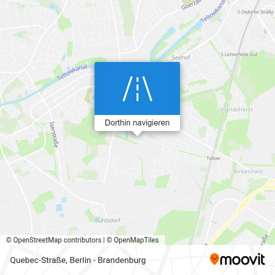 Quebec-Straße Karte