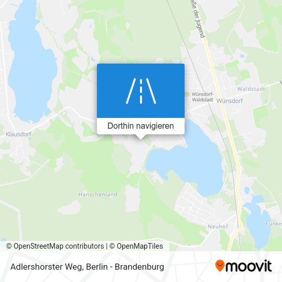 Adlershorster Weg Karte