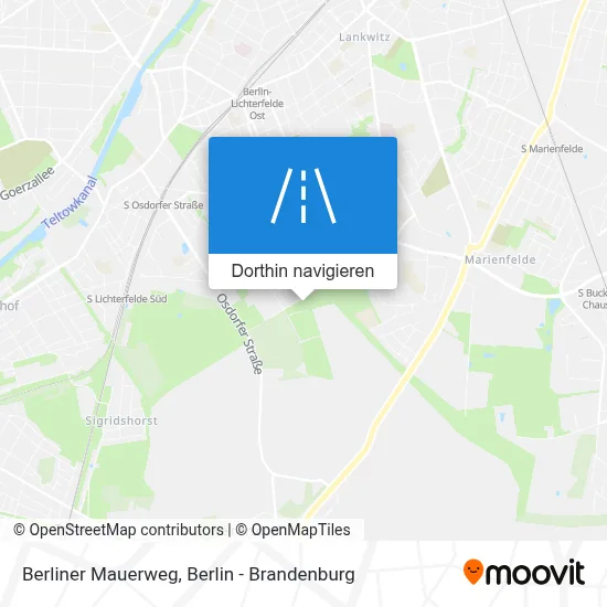 Berliner Mauerweg Karte